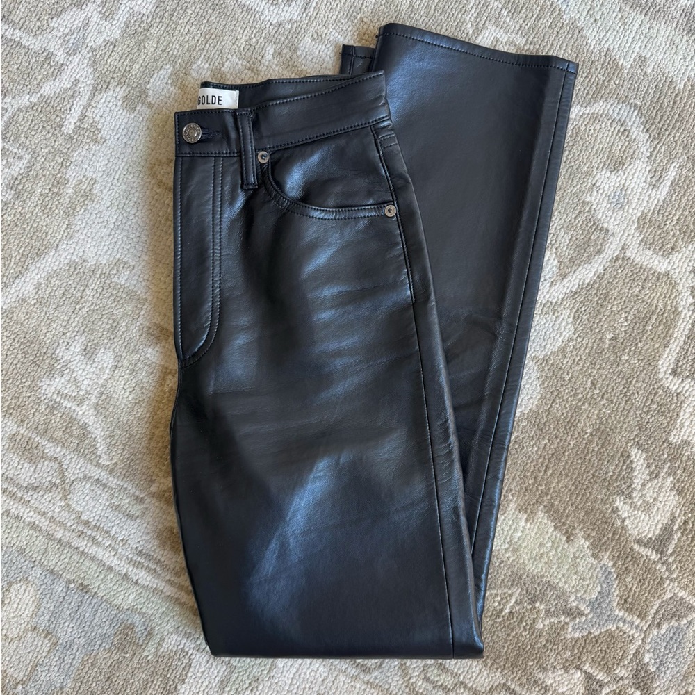 AGOLDE 90s Pinch Waist Leather Pants